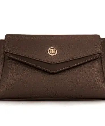 Small Leather Crossbody Bag - Coffee